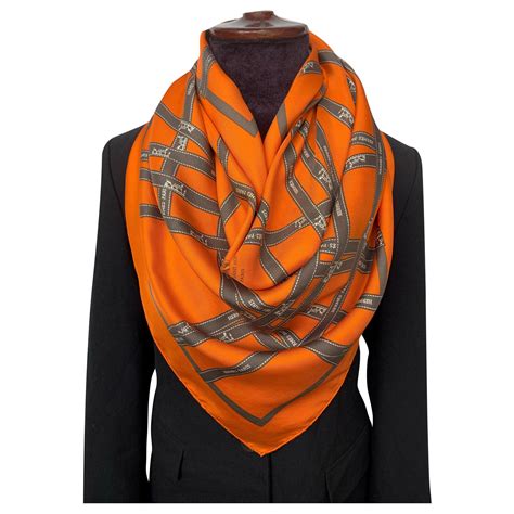 orange Hermès Scarves for Women 